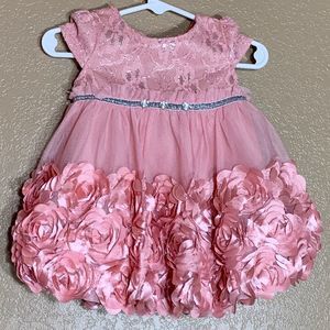 Little Lass baby girl pink dress